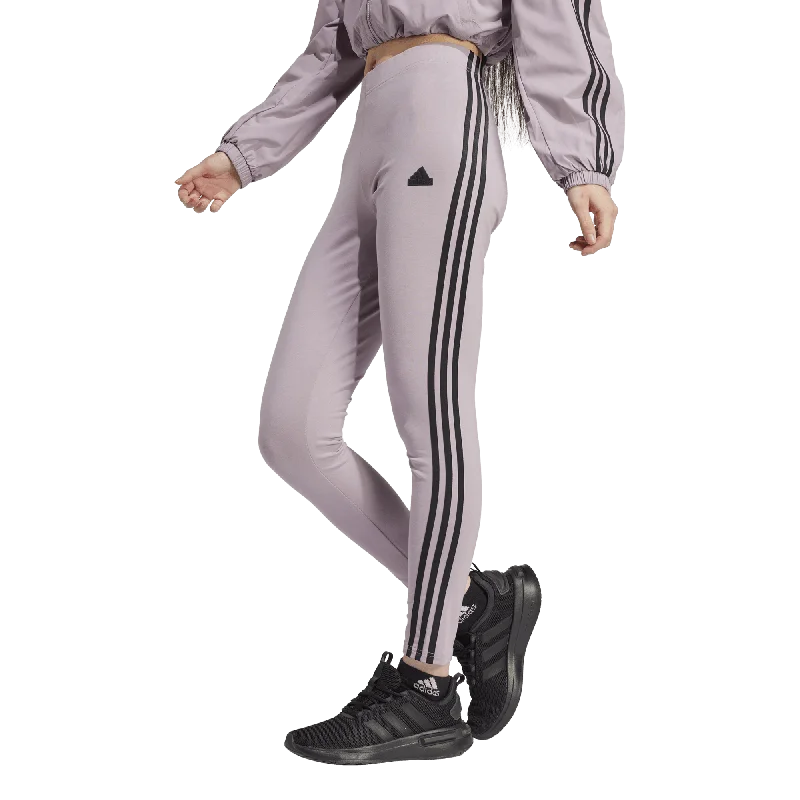Women's Adidas Future Iconic 3-Stripes Leggings (Preloved Fig) Cozy Mid-Rise Workout Leggings Women's Adidas Future Iconic 3-Stripes Leggings (Preloved Fig) Cozy Mid-Rise Workout Leggings