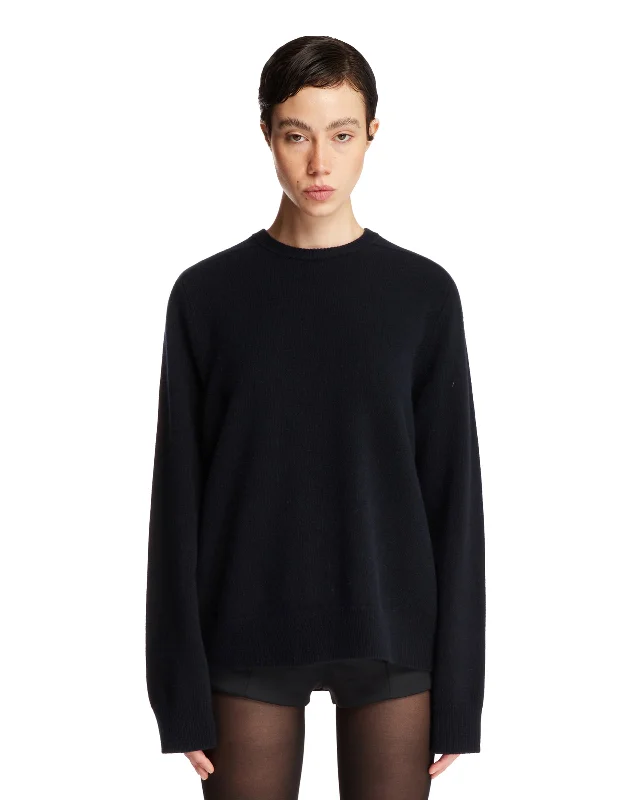 Pullover Girocollo Blu Short Sleeve Top