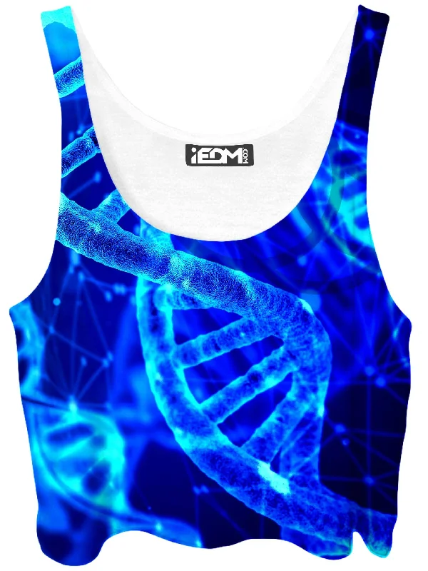 Double Helix Crop Top Terry Blend Velvet Blend Canvas Blend