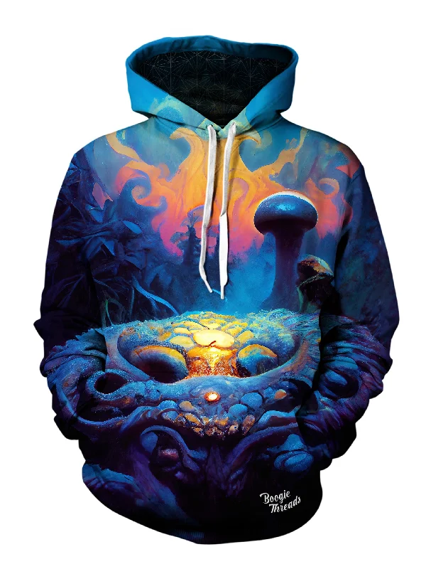 Abstract Protest Unisex Pullover Hoodie Hoodie with Mock Neck Collared Structured