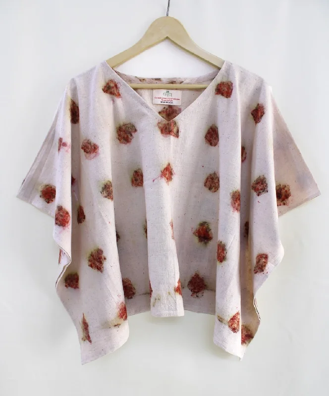 Gulab- Handwoven Organic Cotton Crop Top- White & Red Mesh Blend Leather Blend Suede Blend Gulab- Handwoven Organic Cotton Crop Top- White & Red Mesh Blend Leather Blend Suede Blend