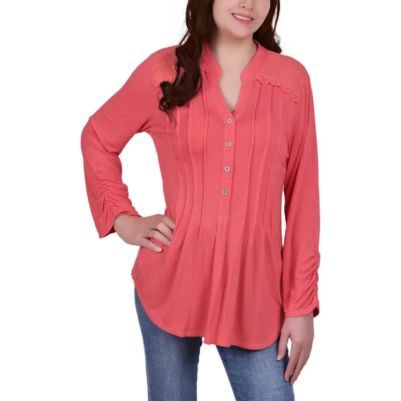 NY Collection Womens Petites Button Work Day Wear Pullover Top Zipper Front Cardigan NY Collection Womens Petites Button Work Day Wear Pullover Top Zipper Front Cardigan