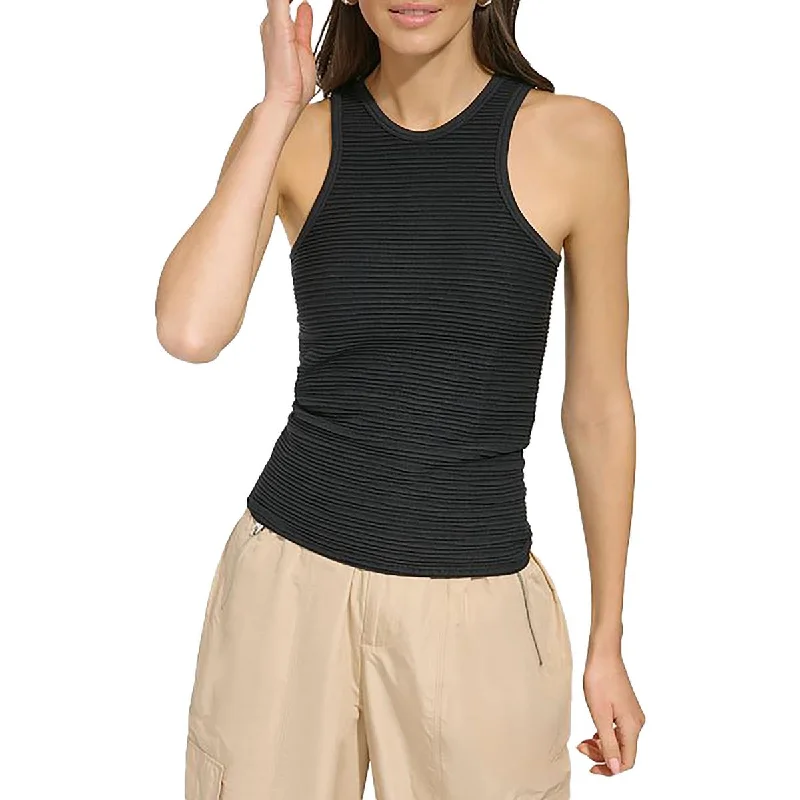 DKNY Womens Ribbed Stretch Pullover Top Shawl Collar Sweater