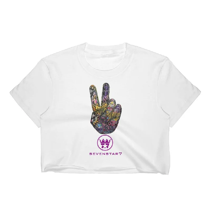 Women's Crop Top Collared Crew Neck Turtle Neck
