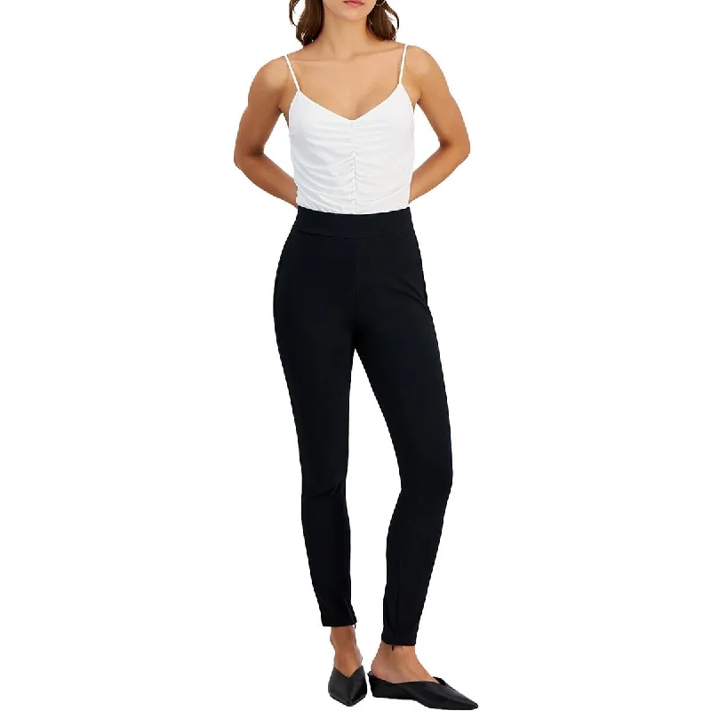Bar III Womens Stretch Rayon Leggings Fashionable High-Rise Workout Leggings
