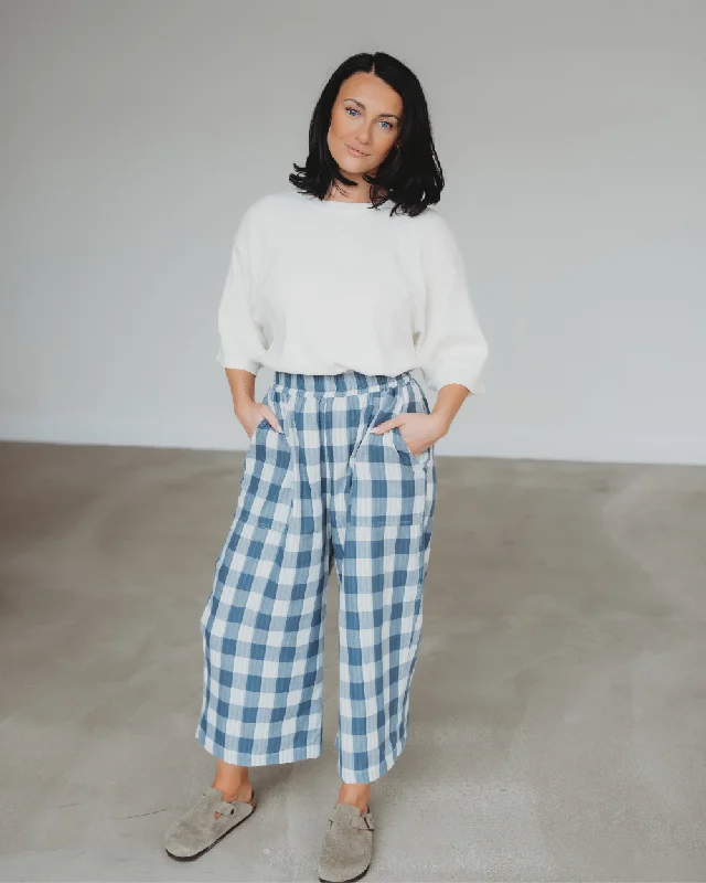 Judy Multicolour Check Print Crop Trousers Trousers New Arrival