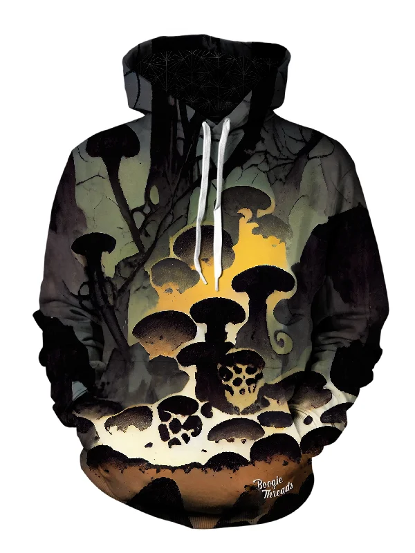 Internal Display Unisex Pullover Hoodie Hoodie with Hem Raw Edge Edgy Unfinished