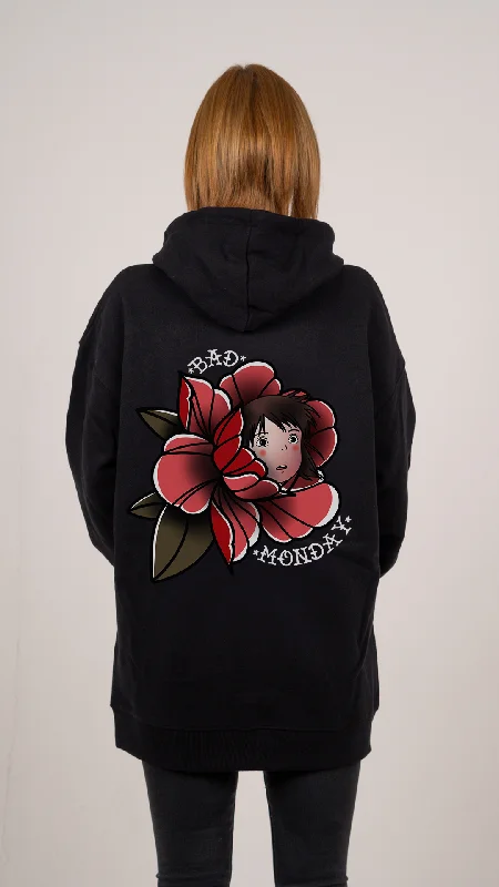 Peony Girl Hoodie Hoodie with Set-In Sleeves Structured Classic