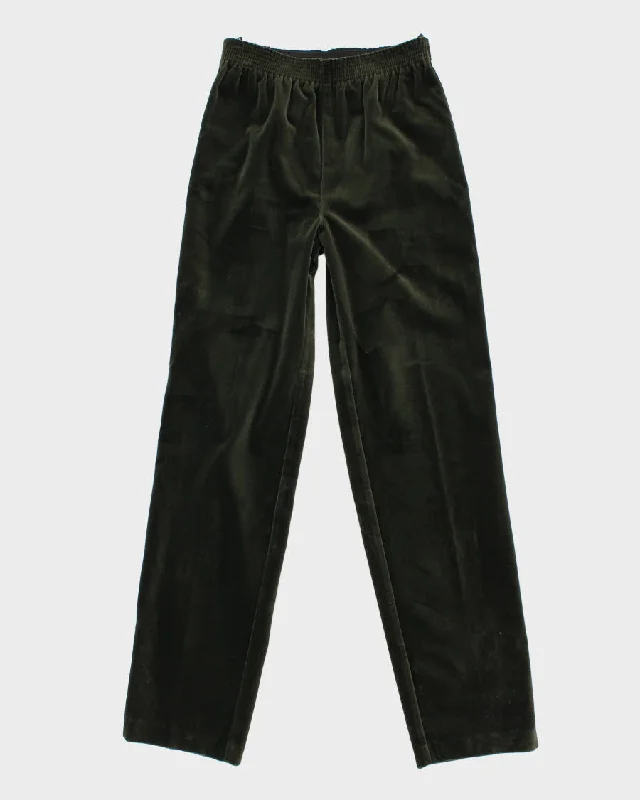 Vintage Green Velvet Trousers - W30 L32 Trousers practical durable