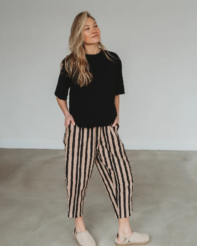 Kate Brown Painted Stripe Print Trousers Trousers Designer Luxury