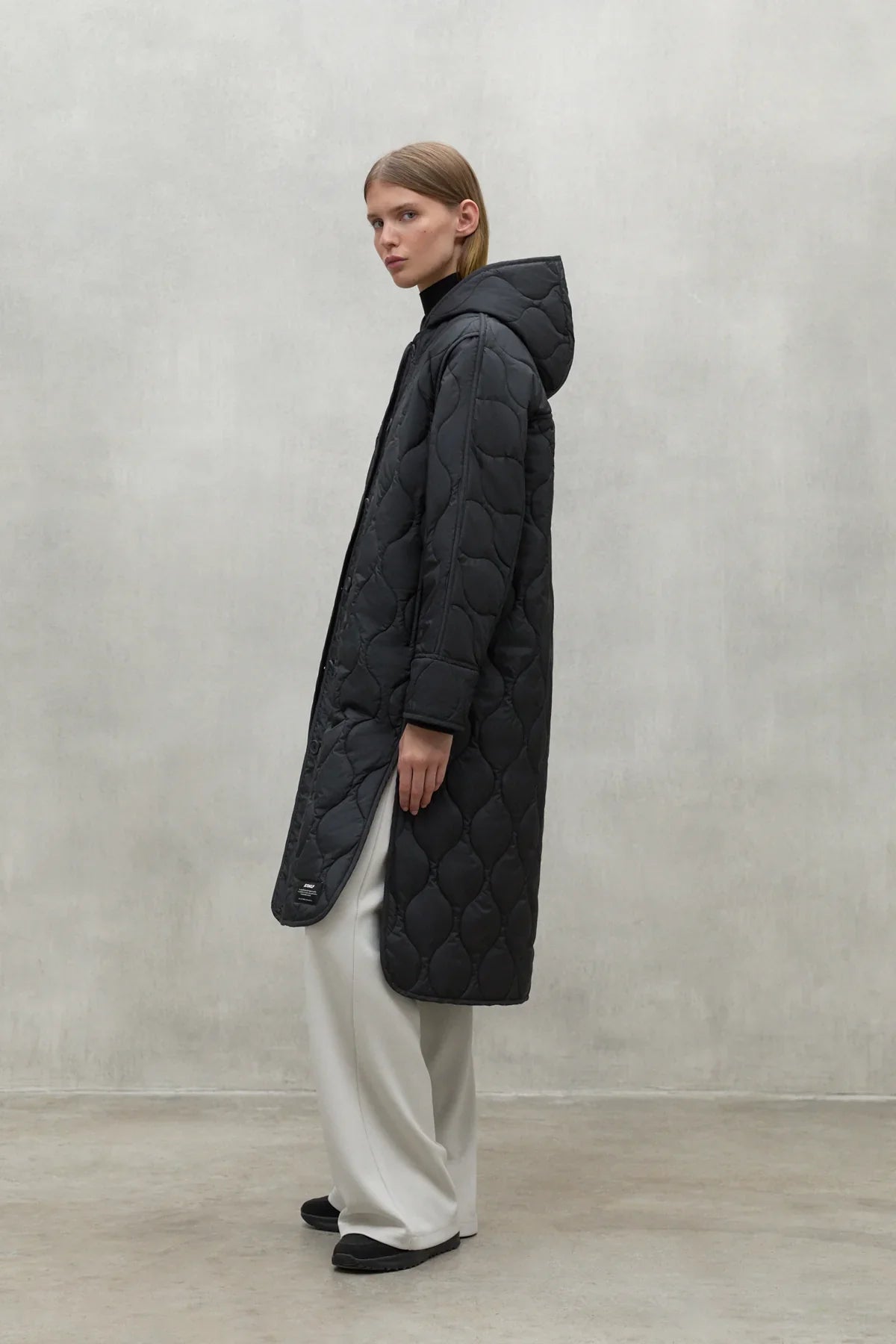 DARK GREY LEZNA COAT WITH HOOD Blazer Duffle Coat Pea Coat