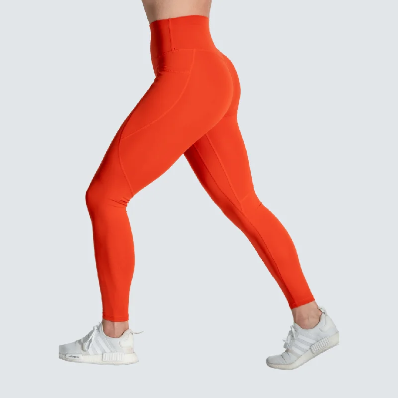 Resilient Pocket Legging - Lava Elegant Metallic Leggings