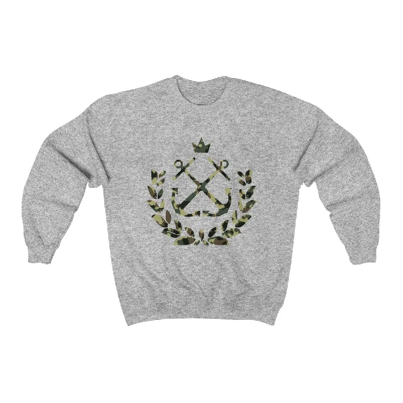 Fort Bragg Crewneck Sweatshirt Hoodie with Drawcord Adjustable Secure