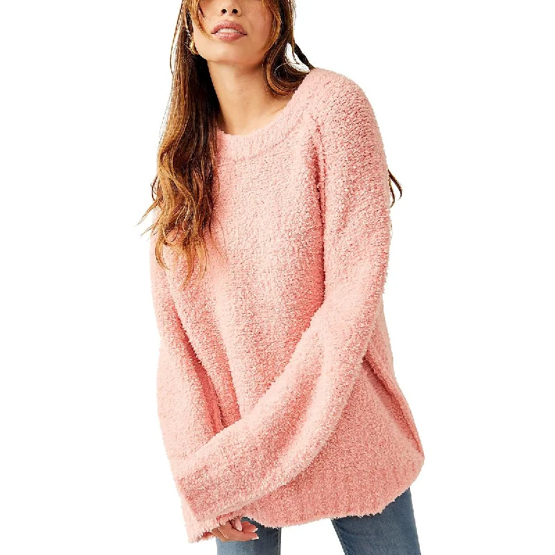 Free People Womens   Textured  Pullover Sweater Solo Sleeve Pullover