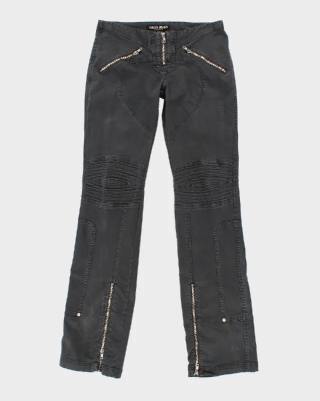 Y2K 00s Guess Zip Detailed Trousers - W32 L34 Wide Leg Loose Fit Mid Waist