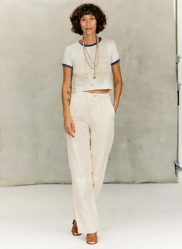 the sonora trouser in natural canvas Trousers fashionable trendy