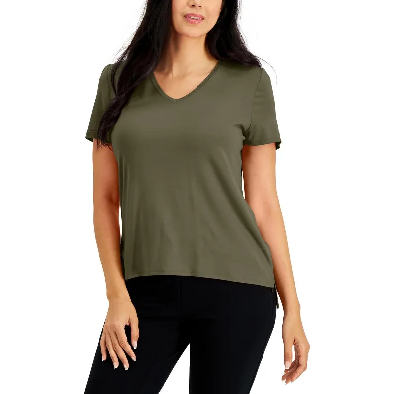 Alfani Womens Hi-Low V-Neck Pullover Top V-Neck Stylish Pullover
