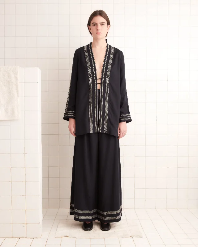 Bode | Mathilde Trousers | Navy Cream Trousers Evening Elegant