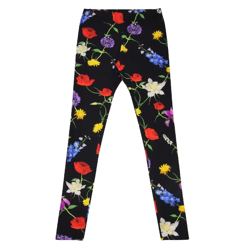 SNURK Bouquet Black Leggings Ladies Stylish High-Waisted Leggings