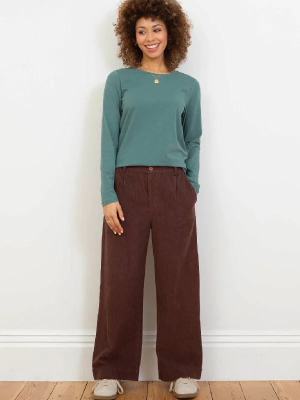 Motcombe wide leg cord trousers Trousers Polka Dot Cute
