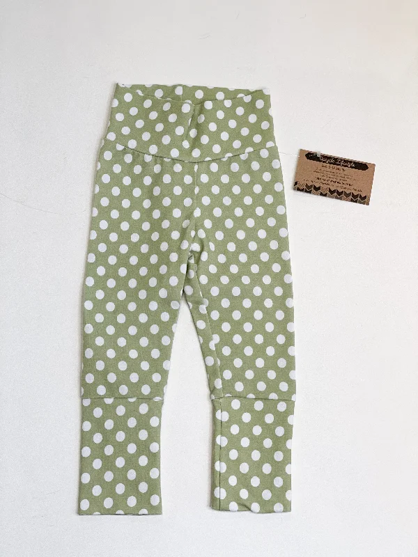 Light Green Polkadot Floral Grow-With-Me Baby Leggings - 3 to 12 Months Cozy Sweat-Wicking Leggings Light Green Polkadot Floral Grow-With-Me Baby Leggings - 3 to 12 Months Cozy Sweat-Wicking Leggings