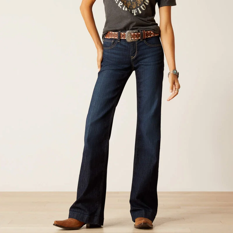 Women's Ariat Perfect Rise Ophelia Trouser Jean Trousers Harem Relaxed Fit