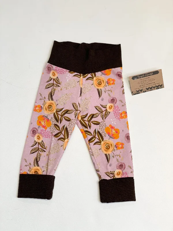 Dusty Pink Floral Grow-With-Me Baby Leggings - 3 to 12 Months Trendy Tie-Dye Leggings Dusty Pink Floral Grow-With-Me Baby Leggings - 3 to 12 Months Trendy Tie-Dye Leggings