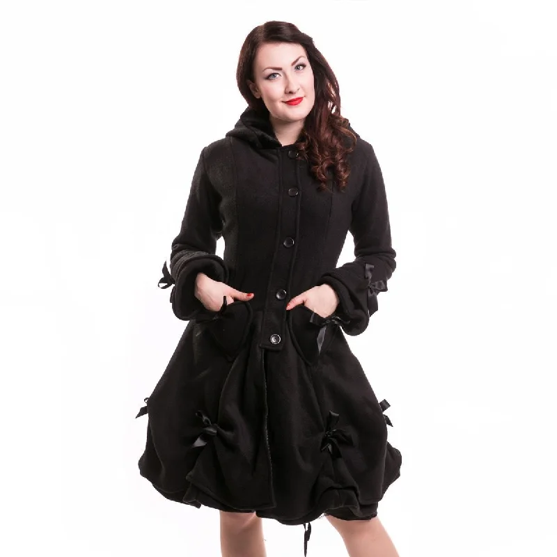 ALICE COAT - BLACK Wool Cashmere Tweed