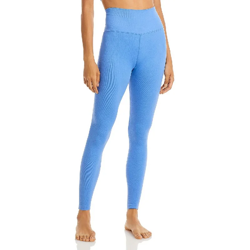 Spiritual Gangster Womens Love Sculpt Ribbed Knit Seamless Leggings Elegant Velvet Leggings