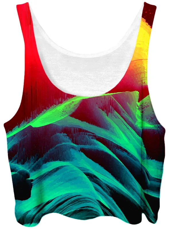 We Were Never Kings Crop Top Chenille Brocade Lace