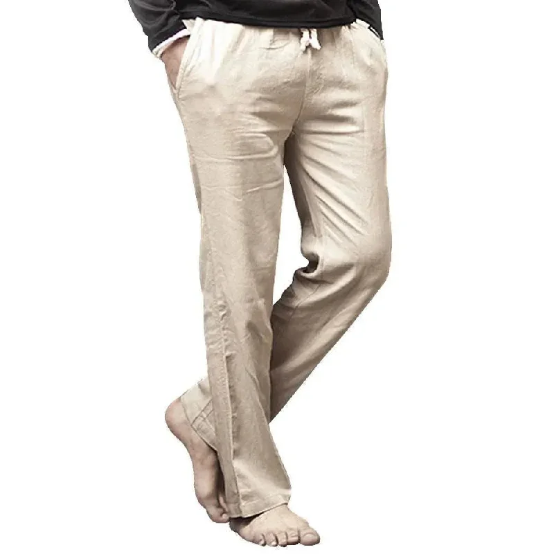 Casual Loose Linen Trousers For Men Trousers Bestseller Popular