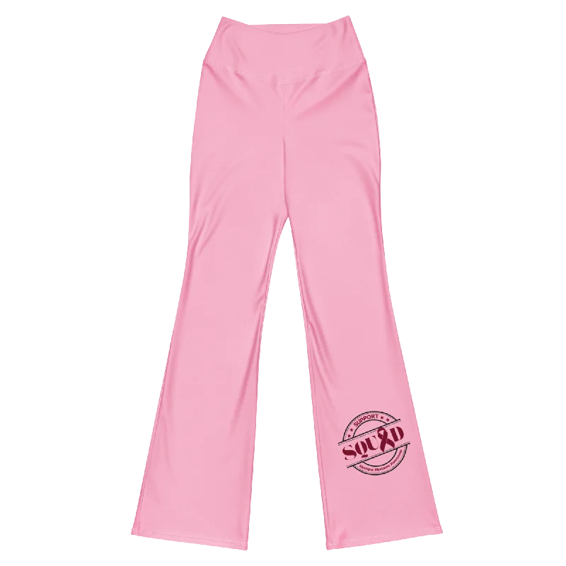 Support Squad Flare Leggings Trendy Colorblock Print Leggings