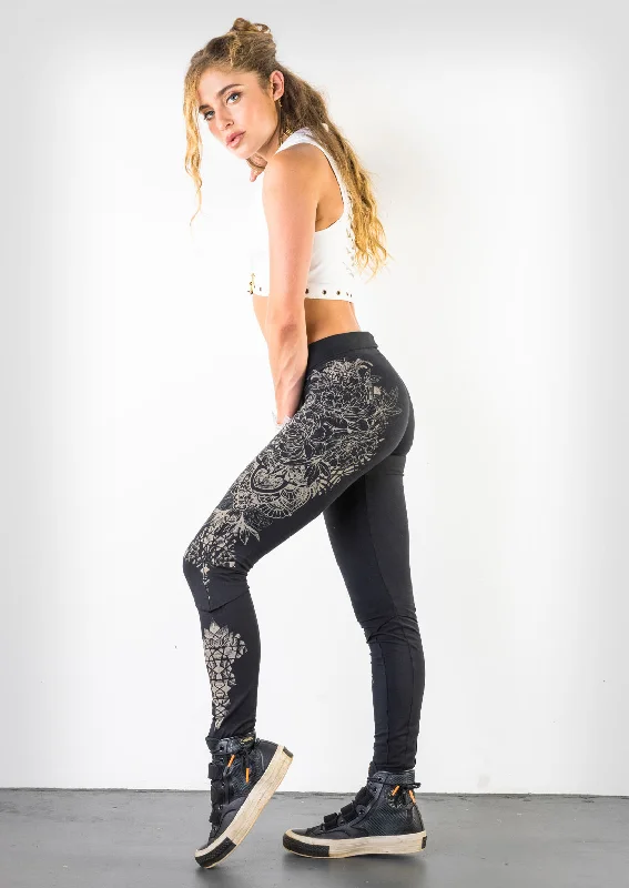 Tribal flower leggings Comfortable Lounge Leggings