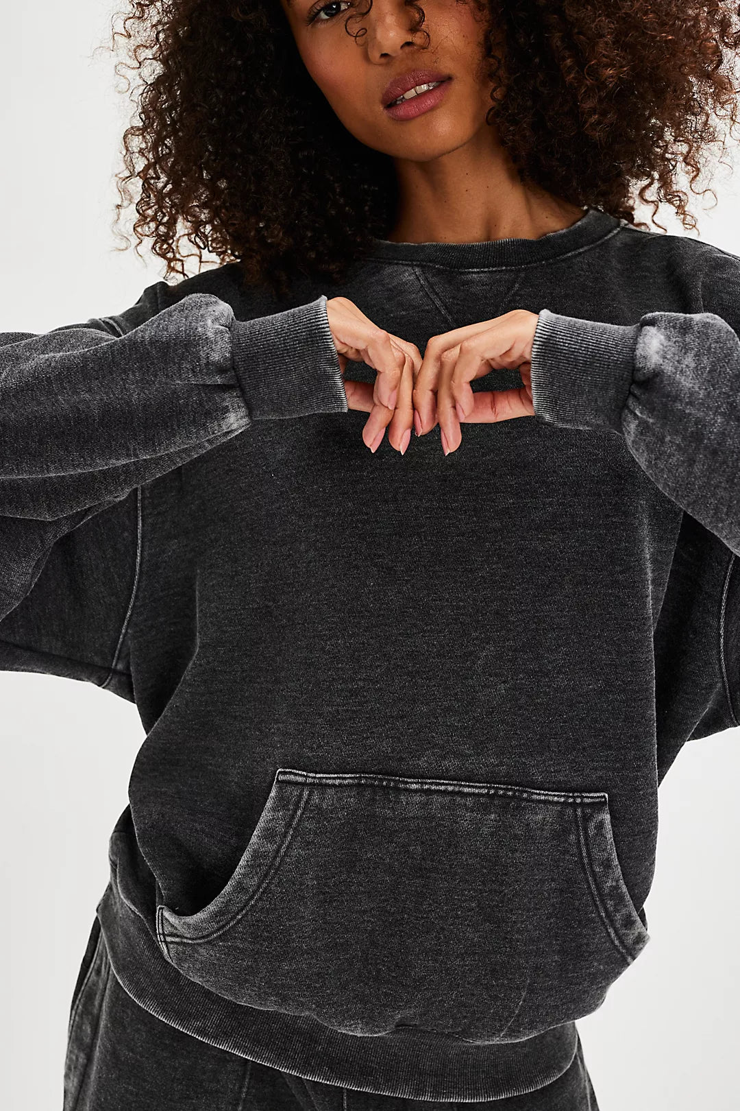 Slow It Down Pullover - Black Seamless Knit Pullover