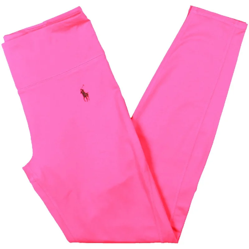 Pink Pony Ralph Lauren Womens Fitness Lifestyle Athletic Leggings Cozy Reflective Detail Leggings
