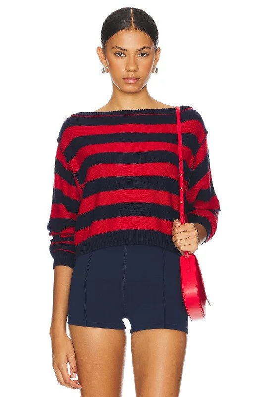WTF Into the Blue Pullover - Red Combo Long Sleeve Pullover