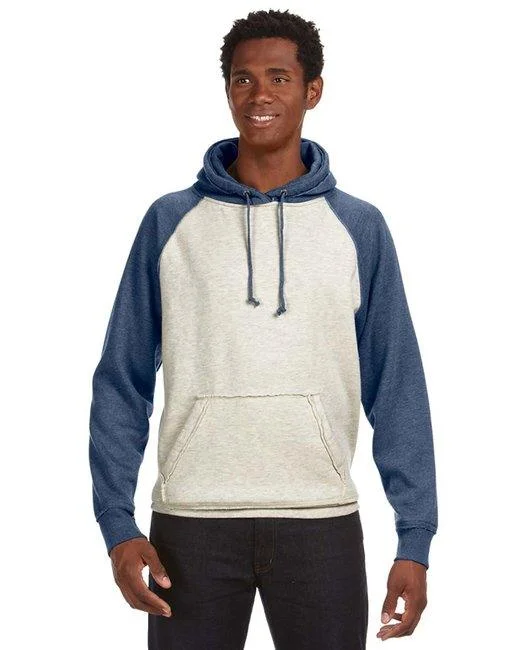 J America Adult Vintage Heather Pullover Hooded Sweatshirt JA8885 Fine Merino Wool
