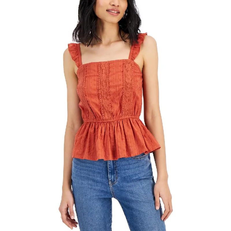 Planet Gold Womens Peplum Cropped Pullover Top Alpaca Blend Soft