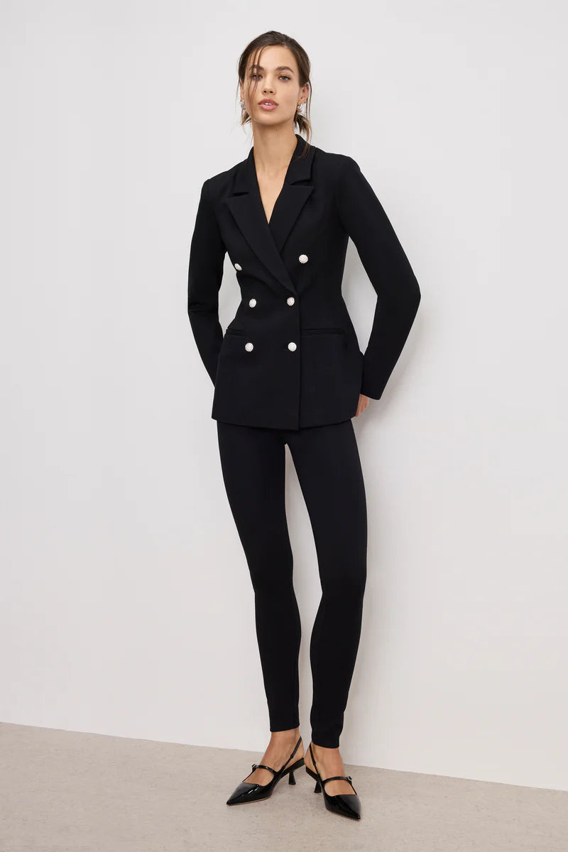 Ponte Good Waist Leggings Black - Good American Comfortable Capri-Length Leggings
