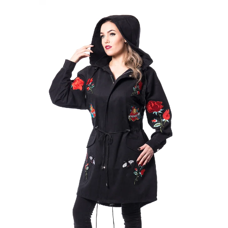 ROSE TOUR COAT - BLACK Blouse Shirt Tunic