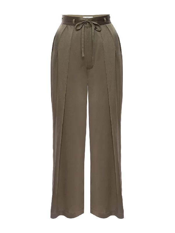 Silk Trouser - Cypress Trousers Flared Retro