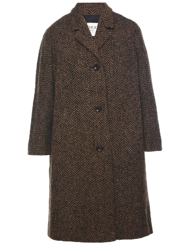 Single Breasted Wool Coat - L Off-the-Shoulder Jacket Double-Breasted Coat Single-Breasted Coat