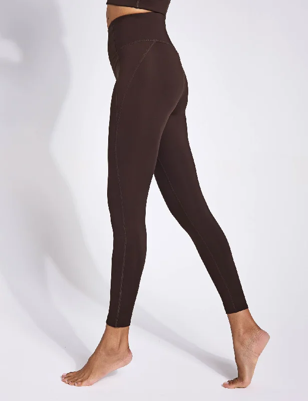 Compressive High Waisted Legging - Cocoa Bean Stylish Compression Fit Leggings