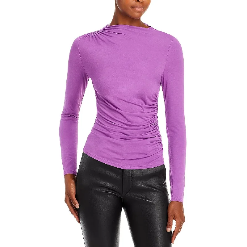 Rails Womens Joelle Mock Neck Ruched Pullover Top Bolero Style Sweater