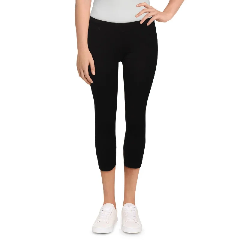 Splendid Womens Solid Micromodal Crop Leggings Fashionable Plus-Size Activewear