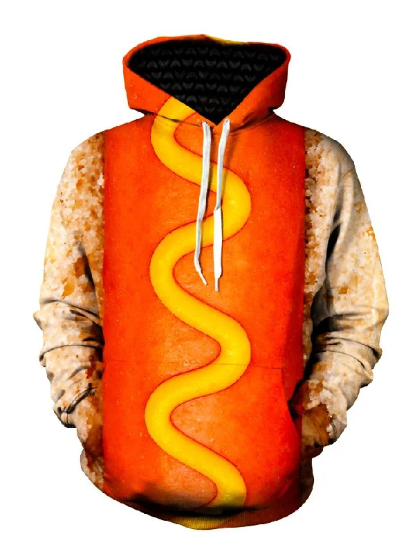 Hot Dog Foodie Pullover Hoodie Hoodie with Embroidery Detailed Premium