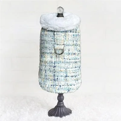 Annabella Dog Coat: Sky Cardigan Sweater Pullover