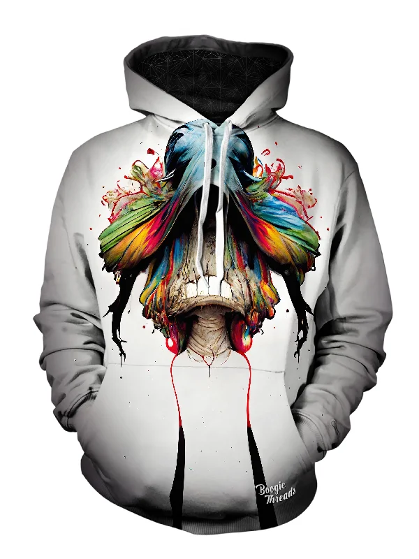 Awoken Reflection Unisex Pullover Hoodie Hoodie with Raw Hem Edgy Unfinished