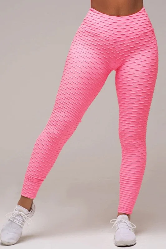 FITNESS FEMALE LEGGINGS Trendy Leather-Look Workout Leggings