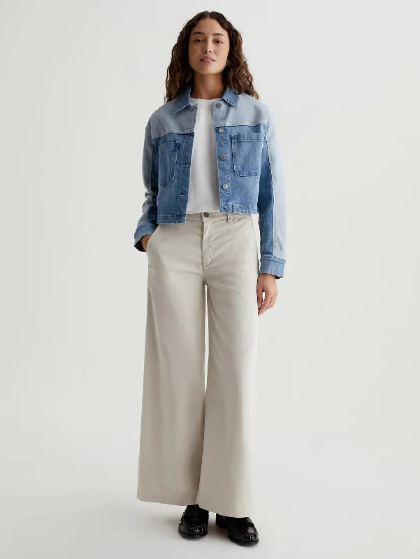 Caden Straight Trouser - Pumice Trousers Elastic Waist Soft